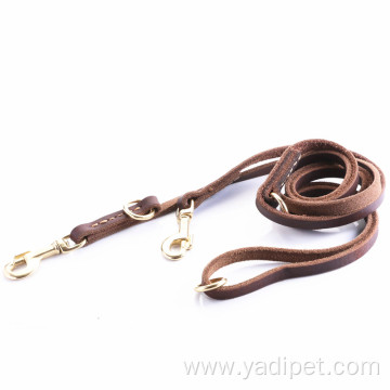 Leather Dog Leash Comes with Two Loops